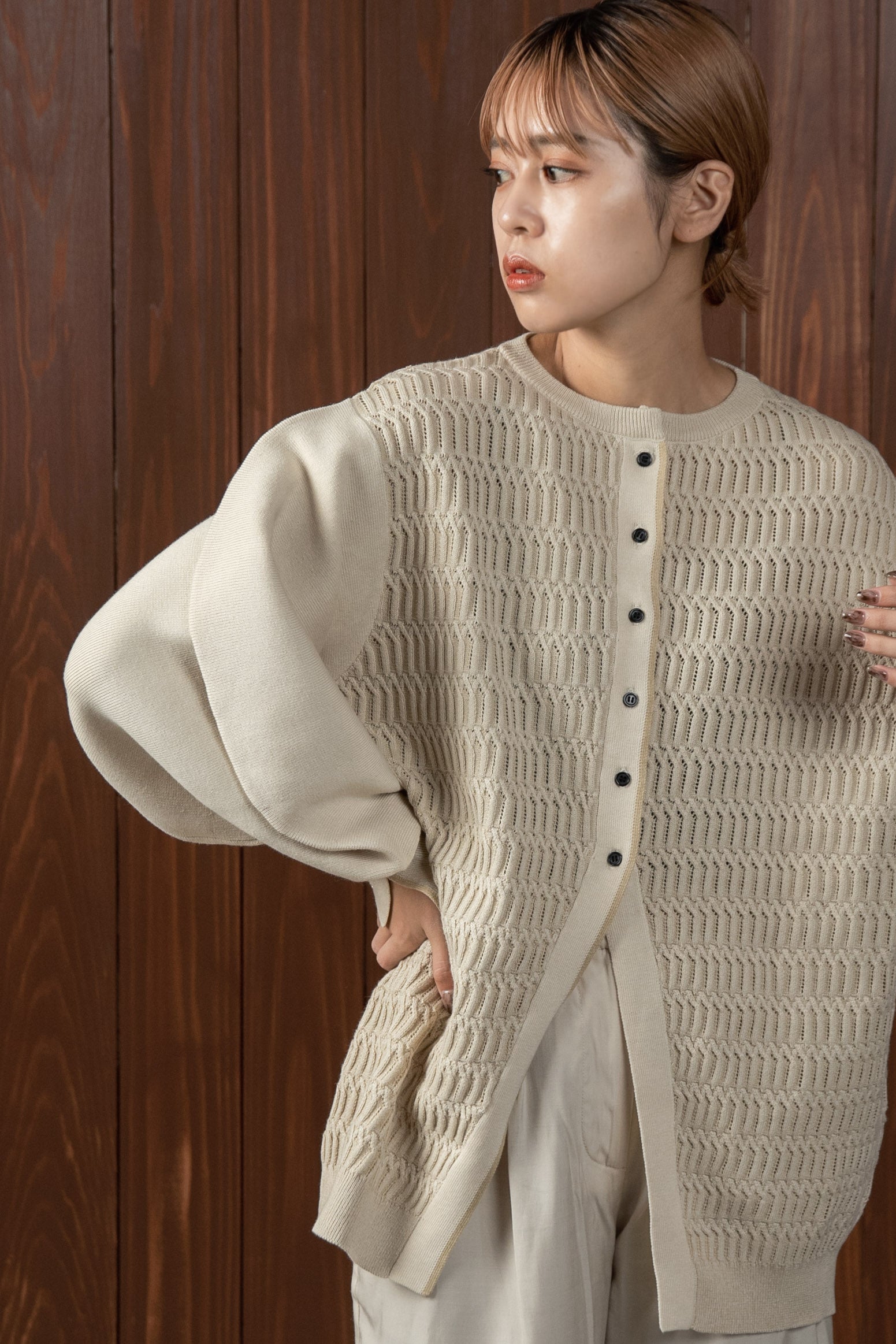 bi color line knit – eim online（エイム オンライン）