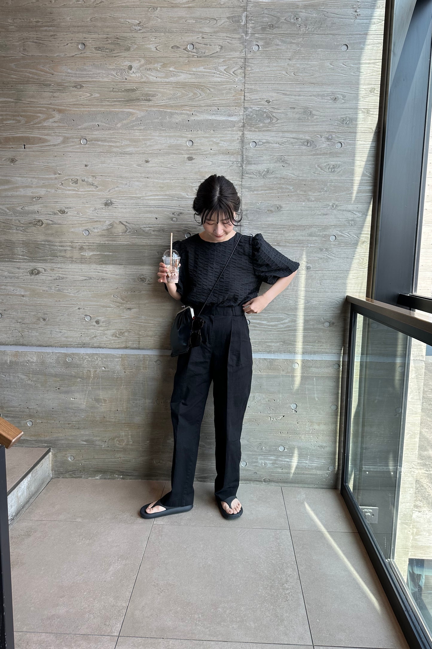 basic tuck straight pants