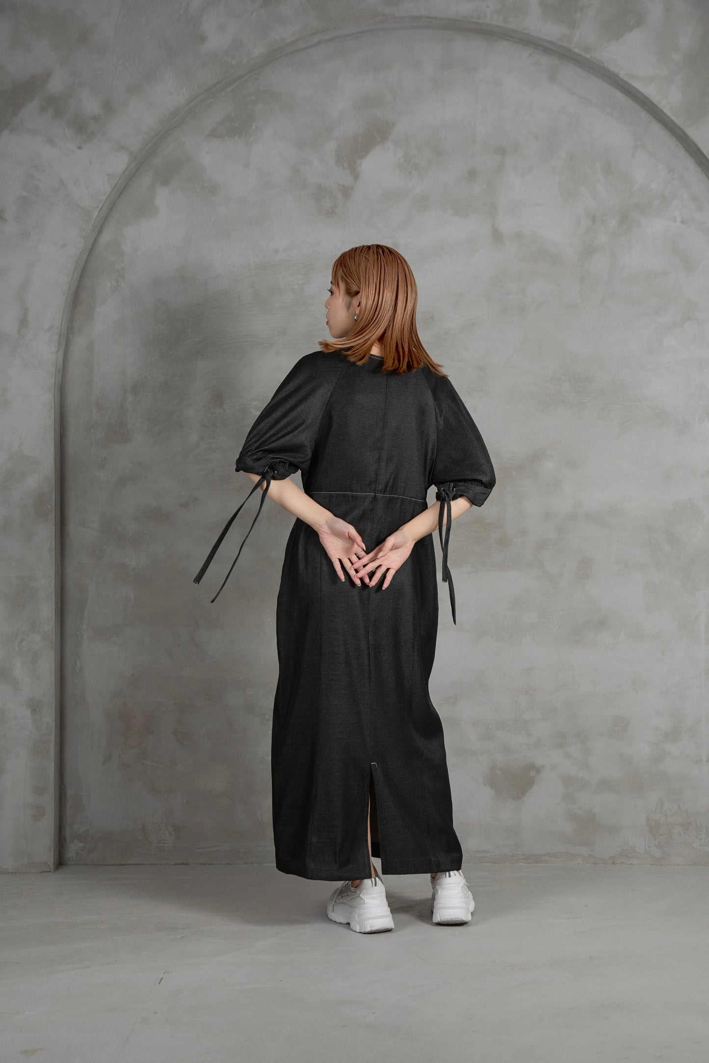 denim like sleeve arrange op