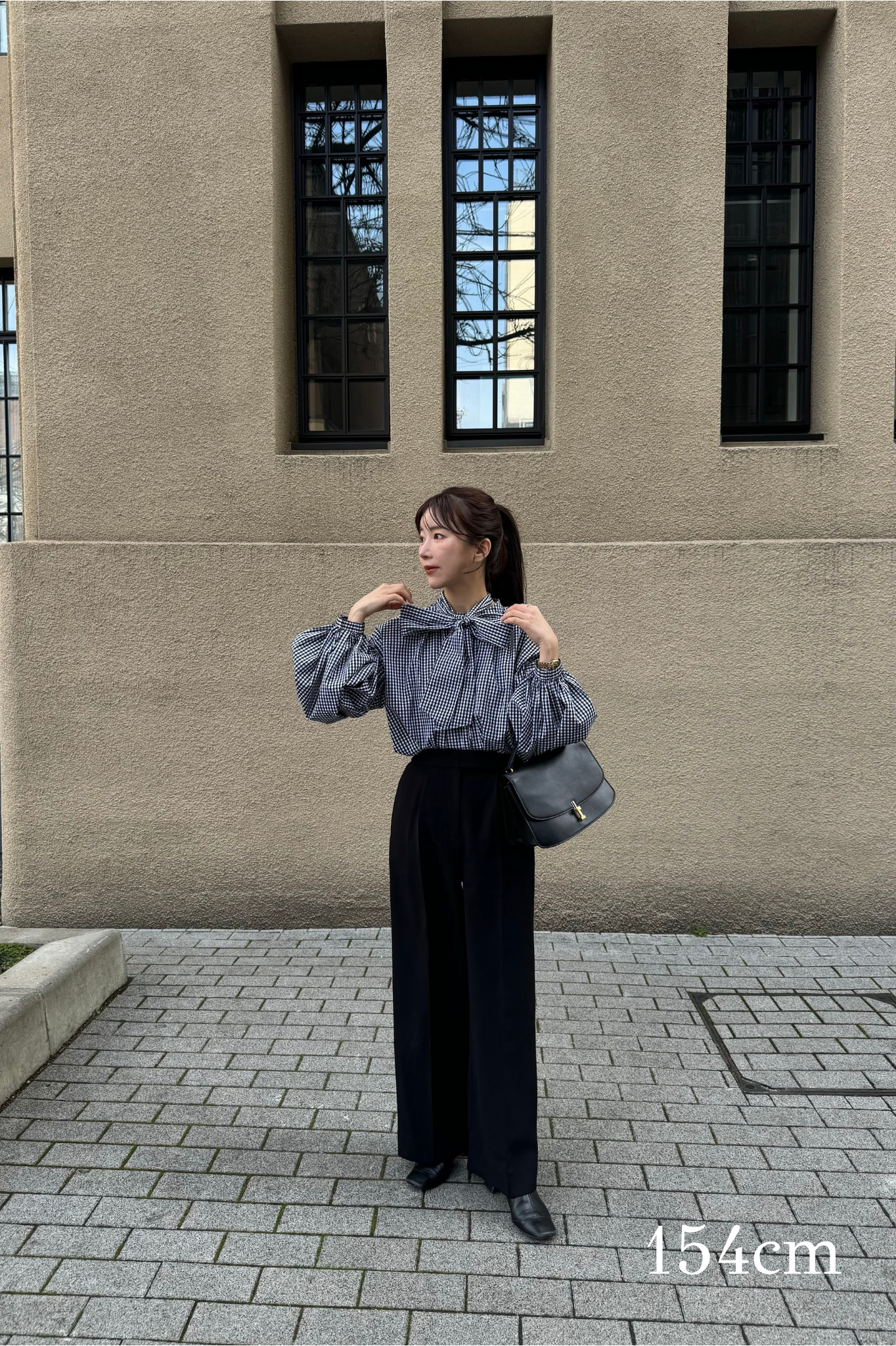 gather ribbon volume blouse