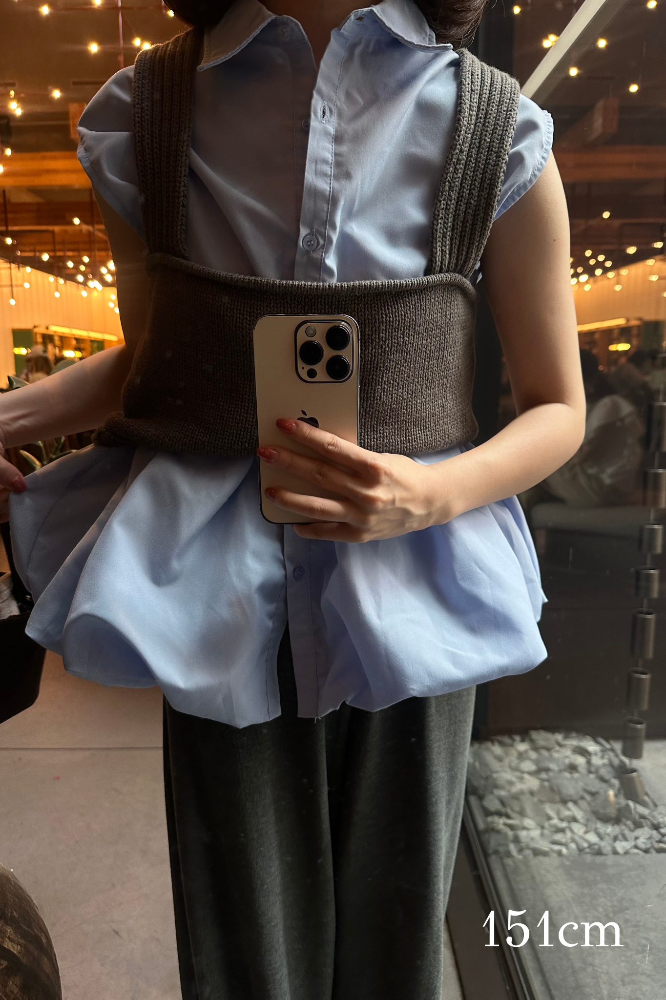 nosleeve balloon shirt
