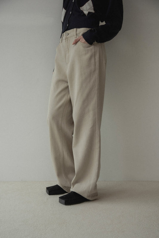 classic straight soft denim pants