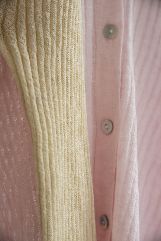 sheer rib compact long sleeve tops