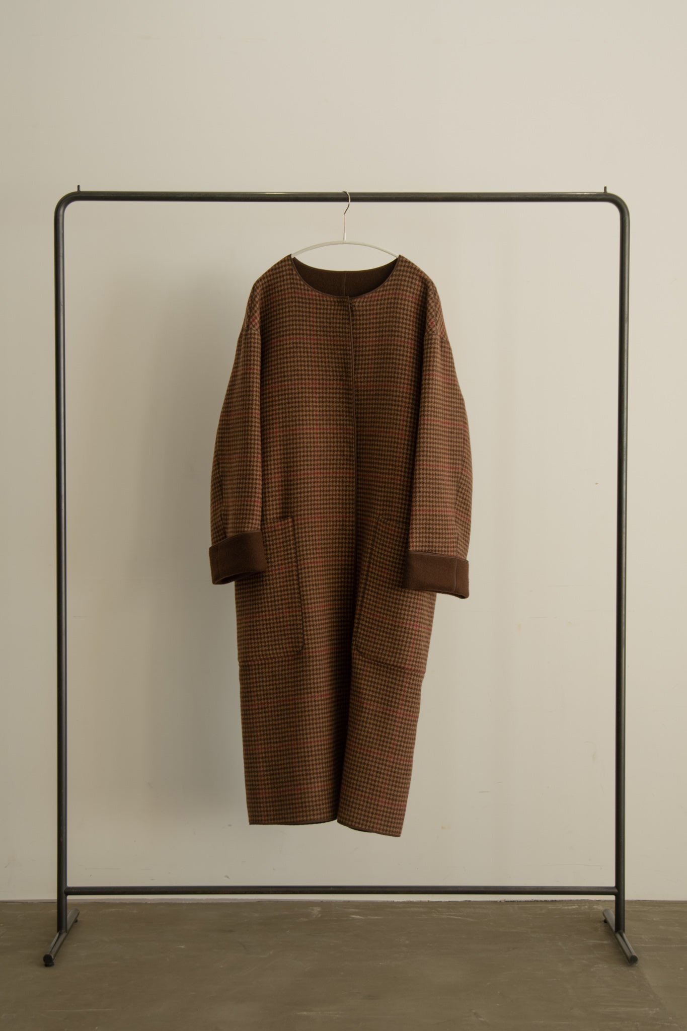 reversible wool long coat