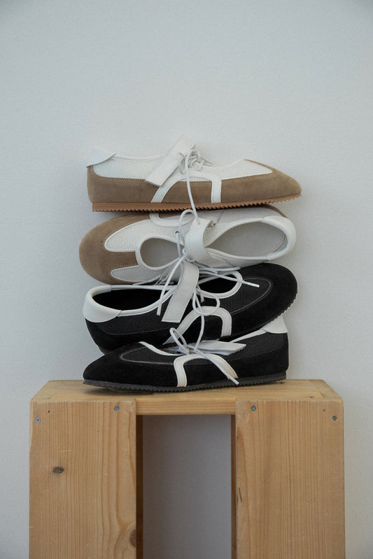 different material lace up shoes