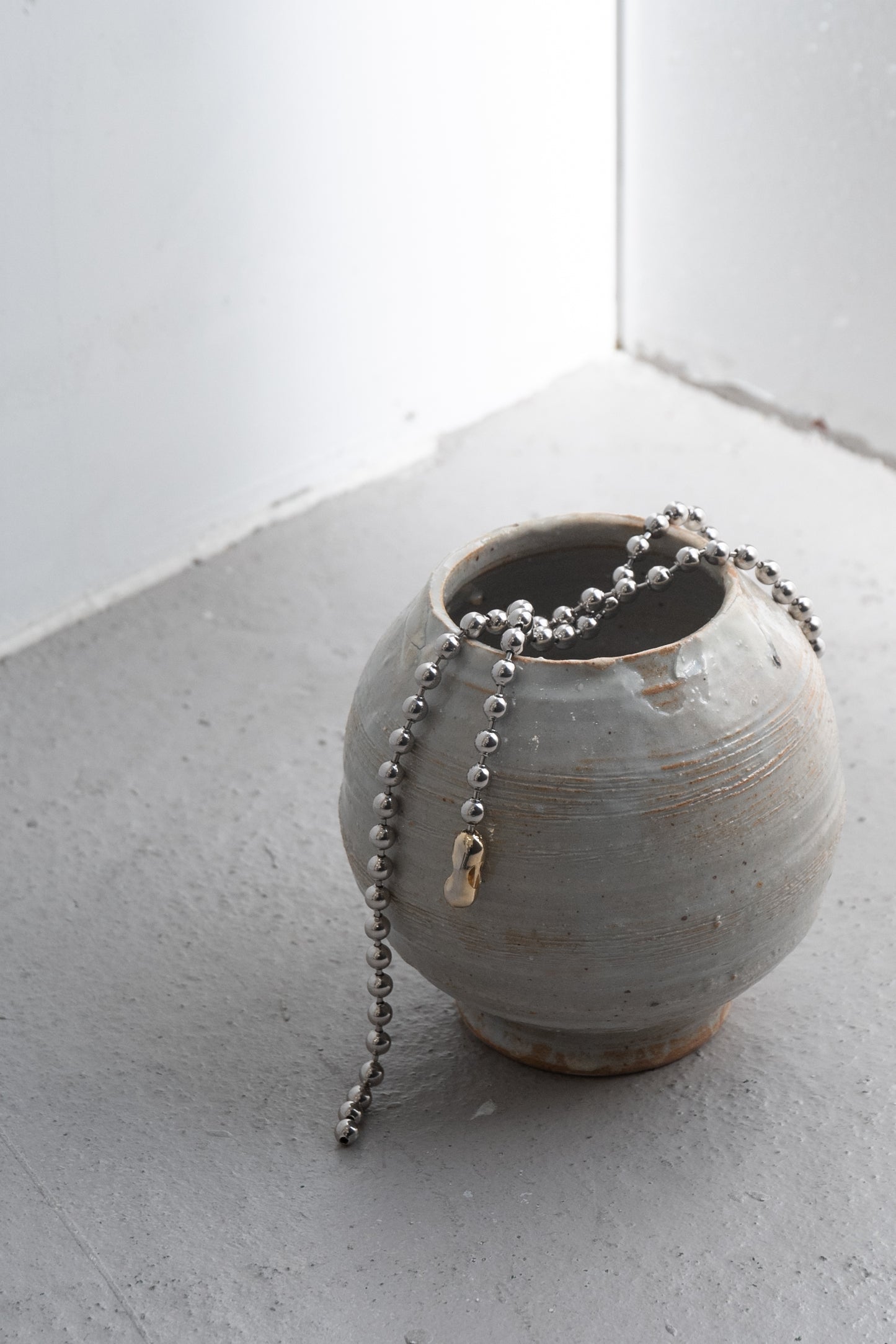 bicolor ball chain necklace