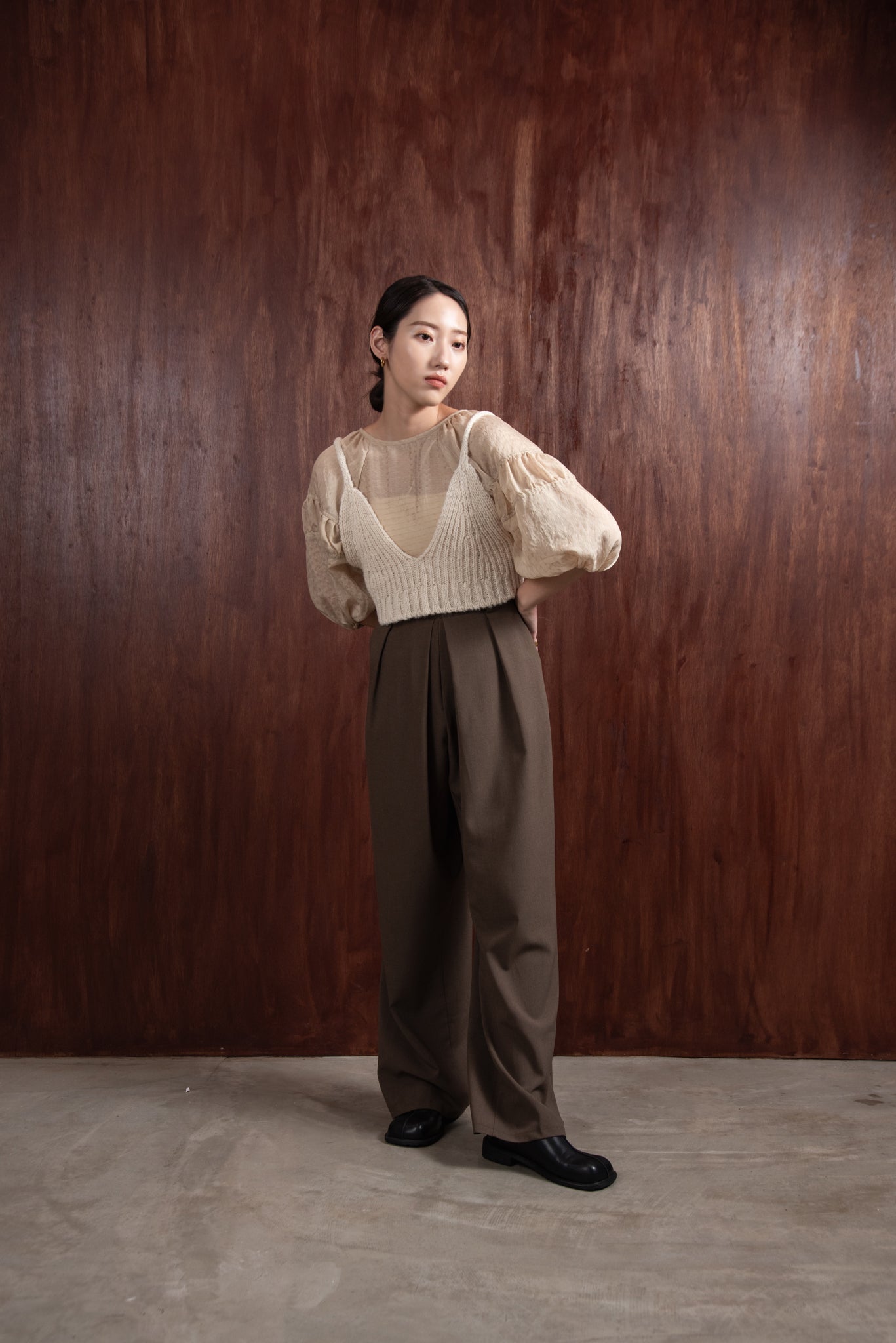 natural knit bustier
