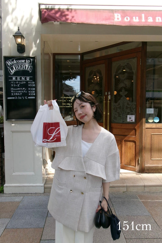 frill double button jacket