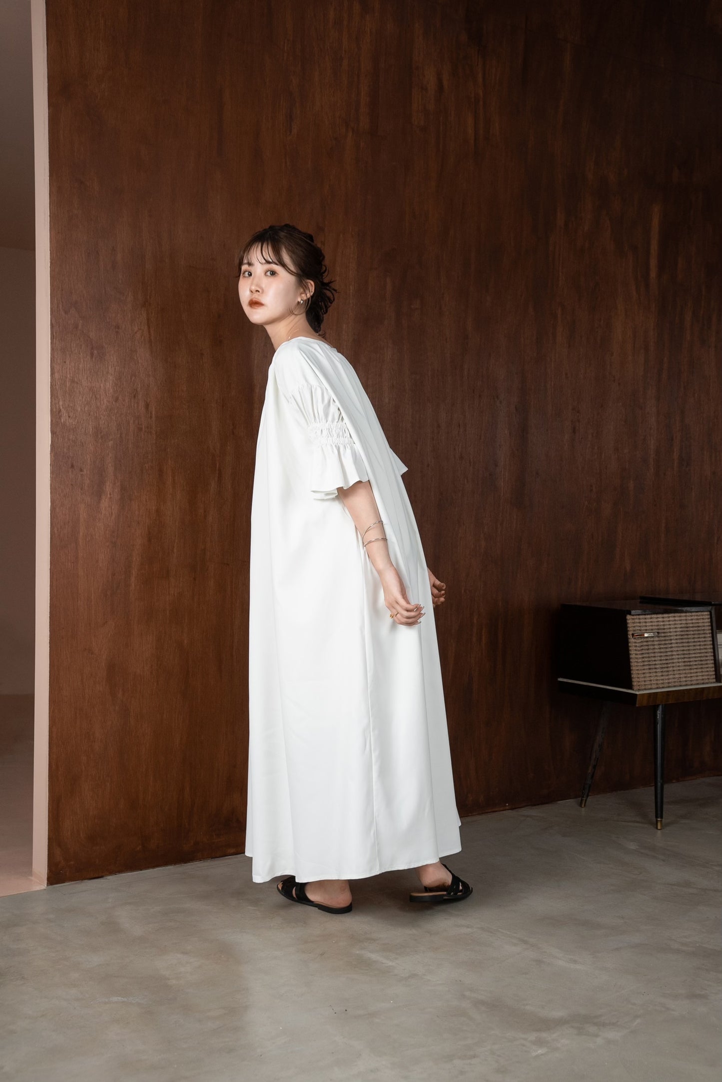 shirring flare sleeve ops