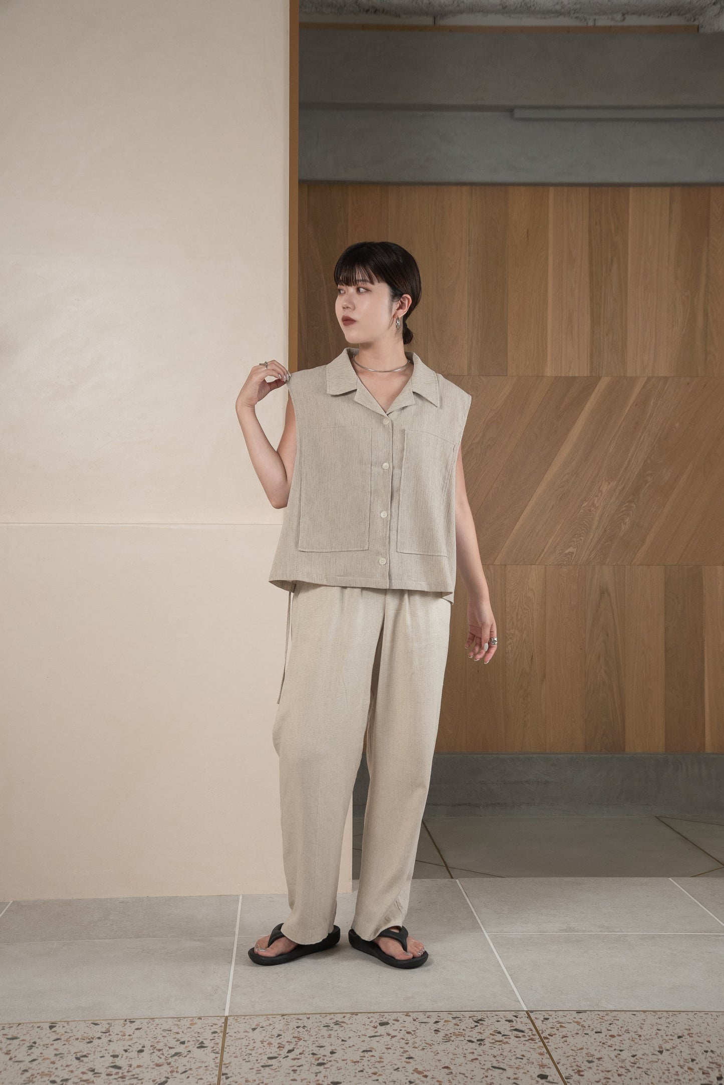 no sleeve blend shirt vest