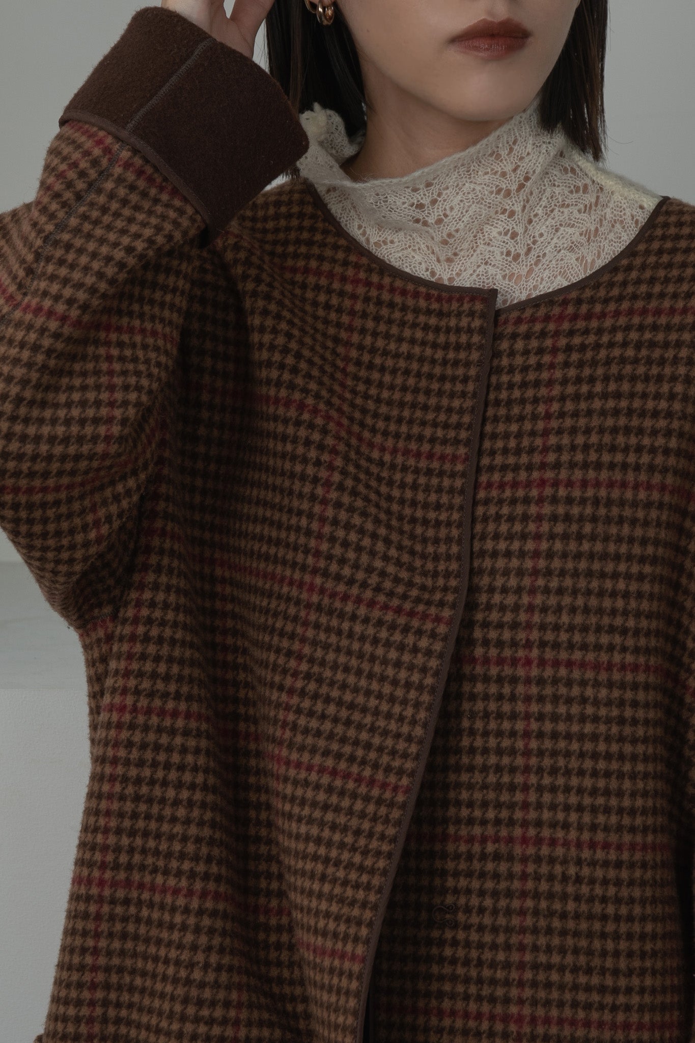 reversible wool long coat