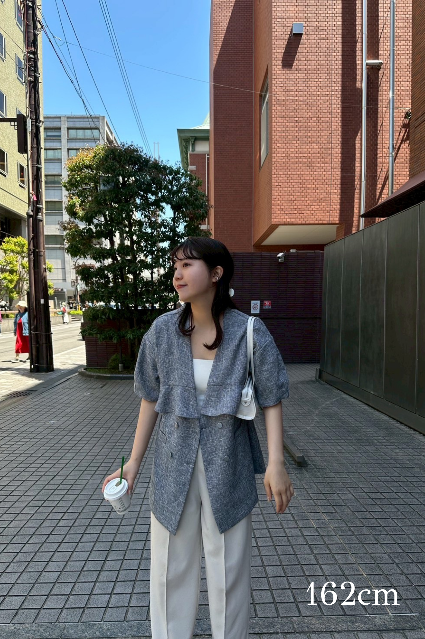 frill double button jacket