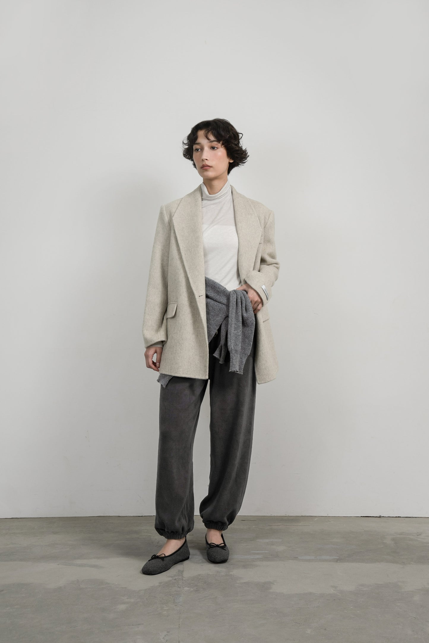 brushed string rafu jogger pants