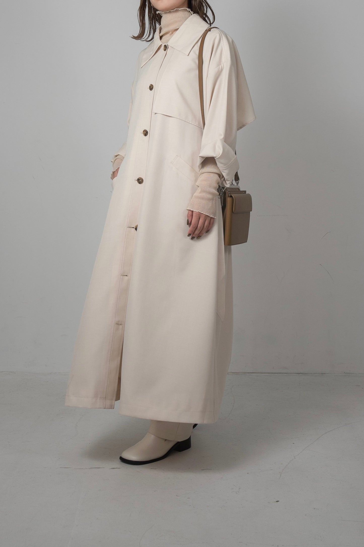back flare light trench coat