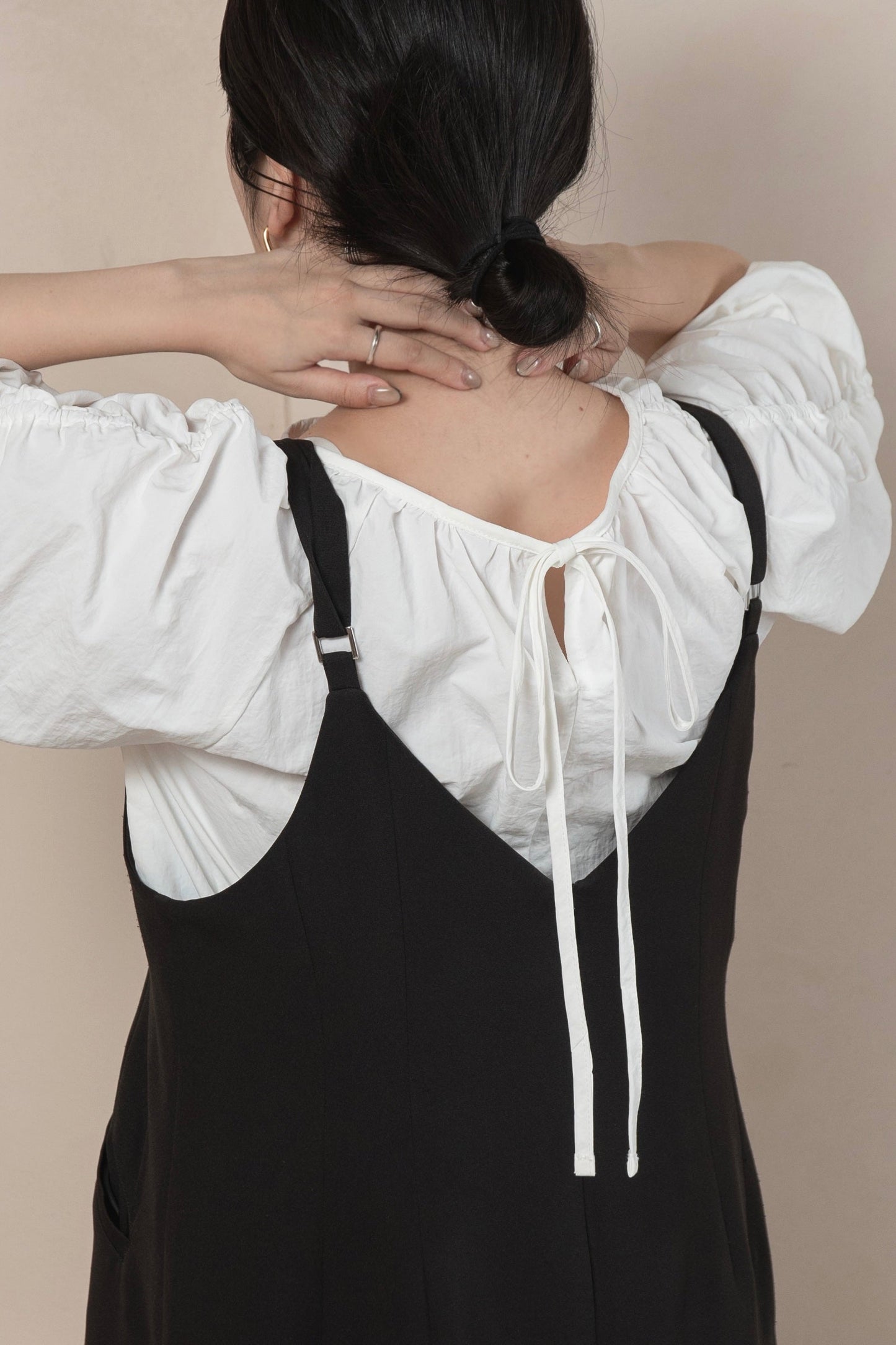 raglan sleeve gather blouse