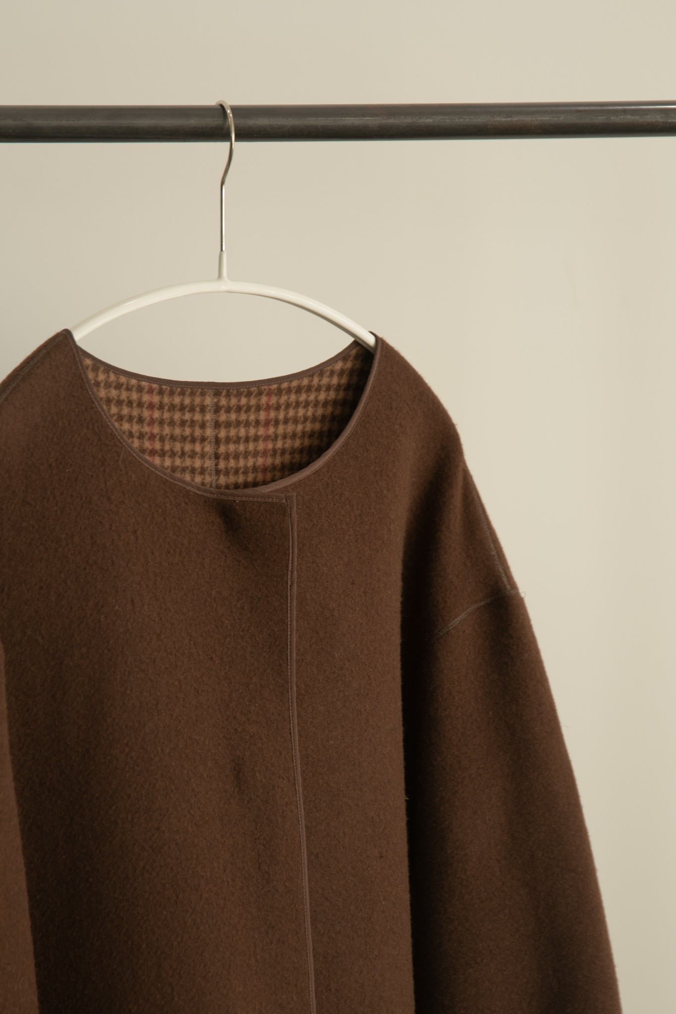 reversible wool long coat
