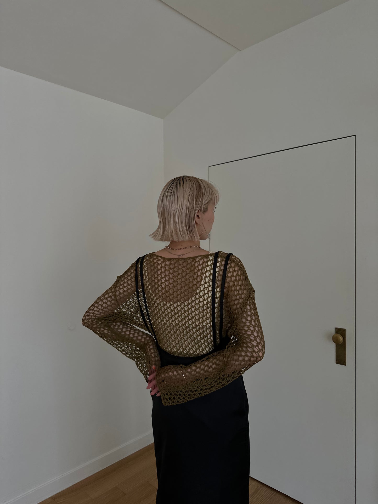 double strap twill skirt