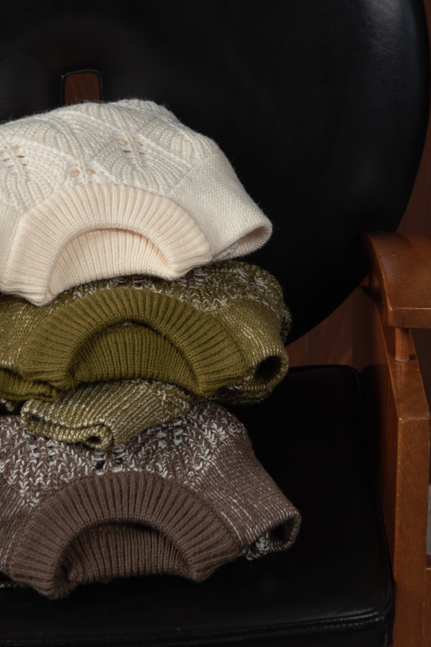 openwork mix volume knit