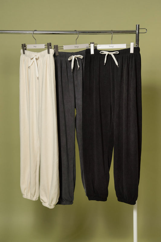 brushed string rafu jogger pants