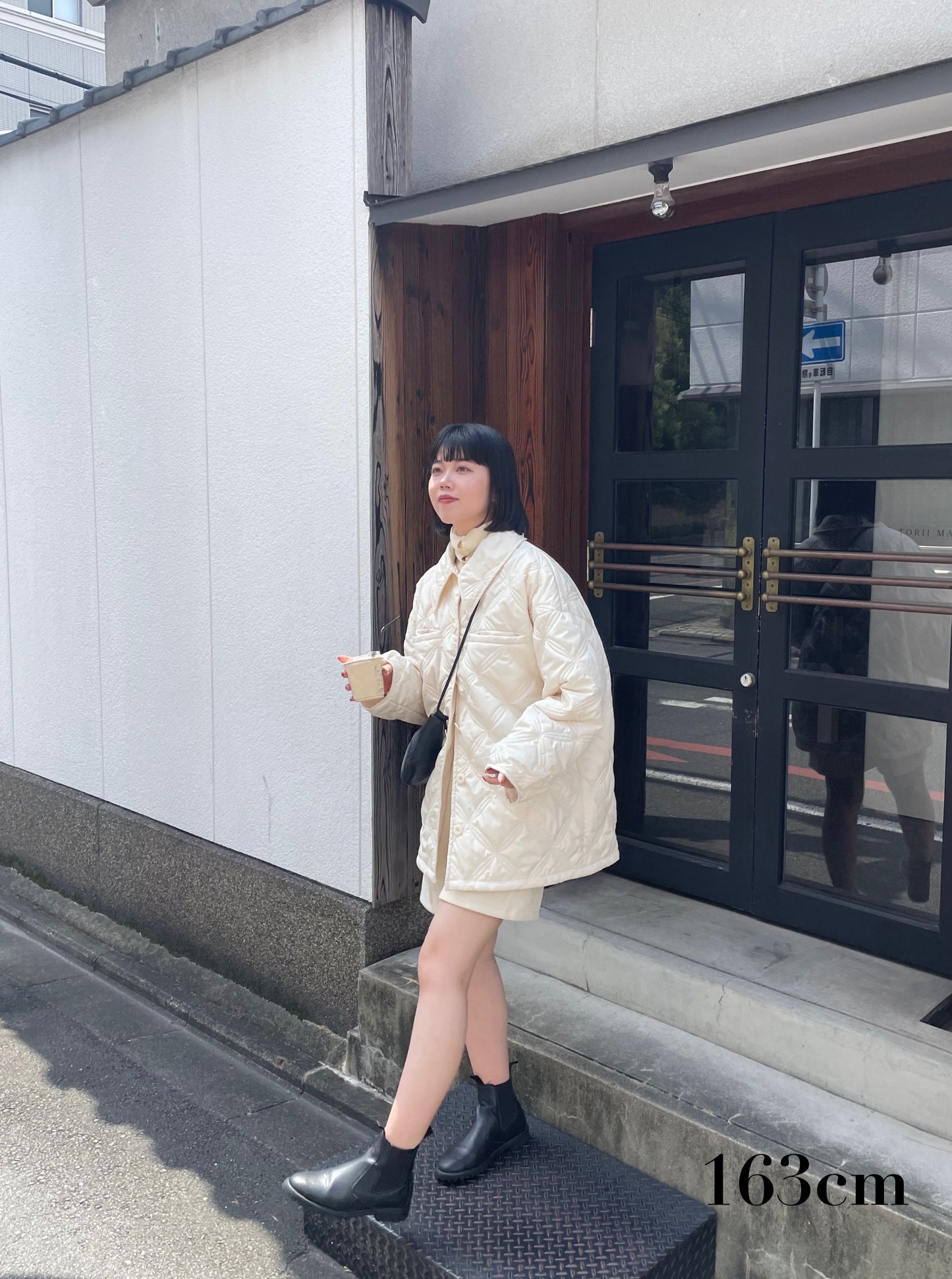big collar quilting jacket