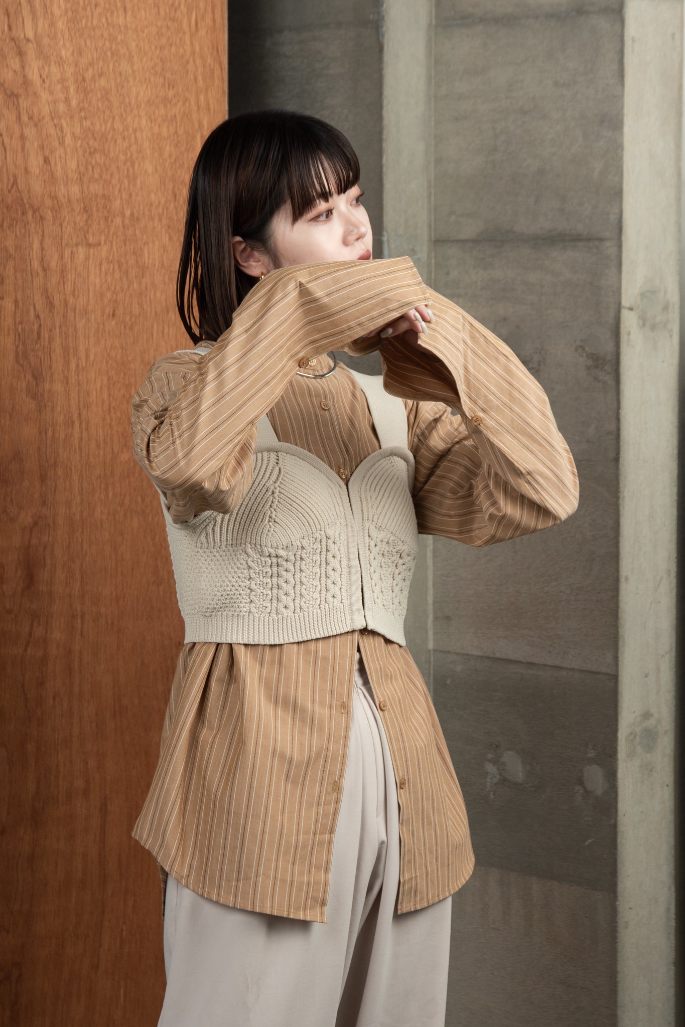 multi stripe shirt