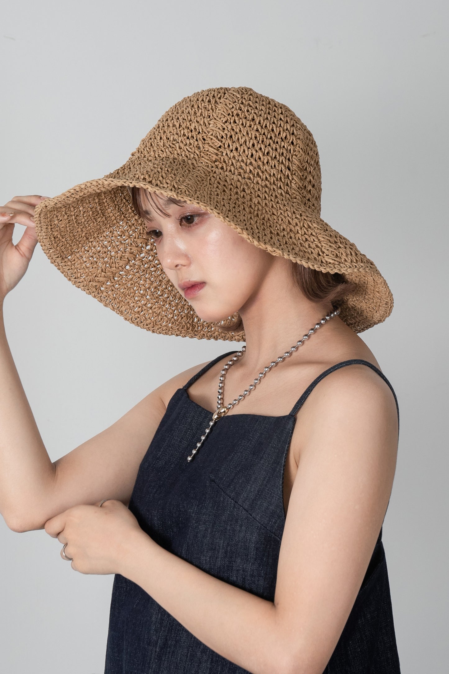 bicolor ball chain necklace