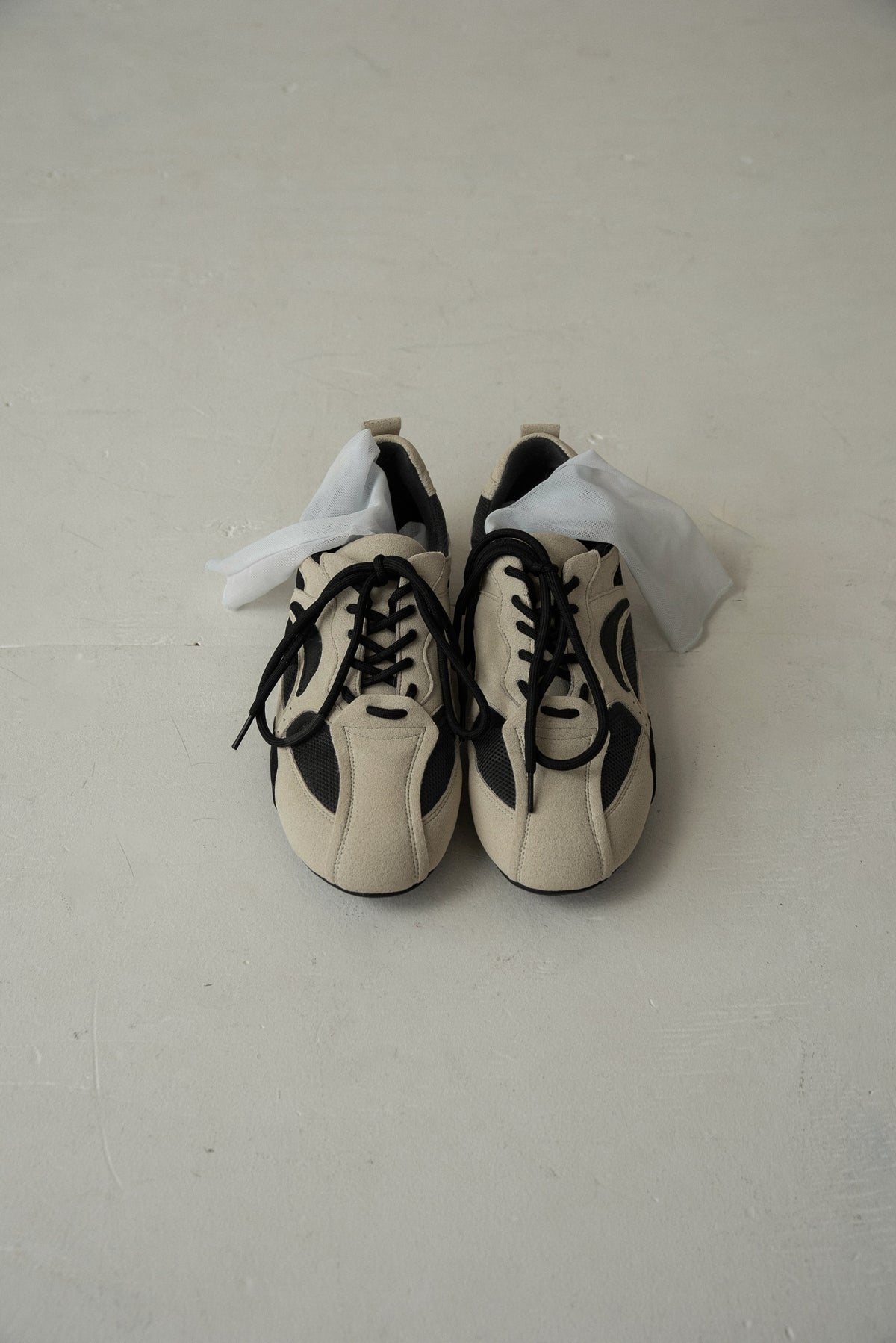 mesh different material flat sneaker