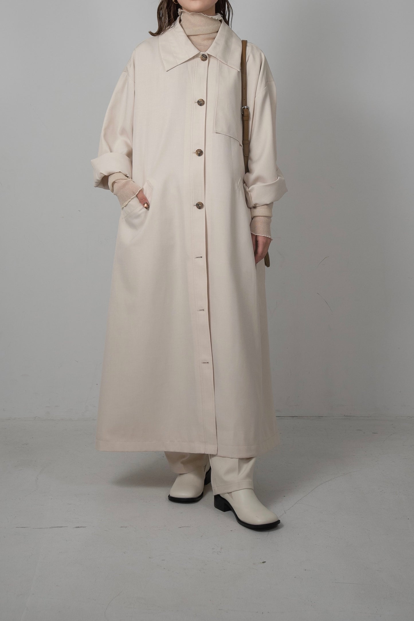 back flare light trench coat