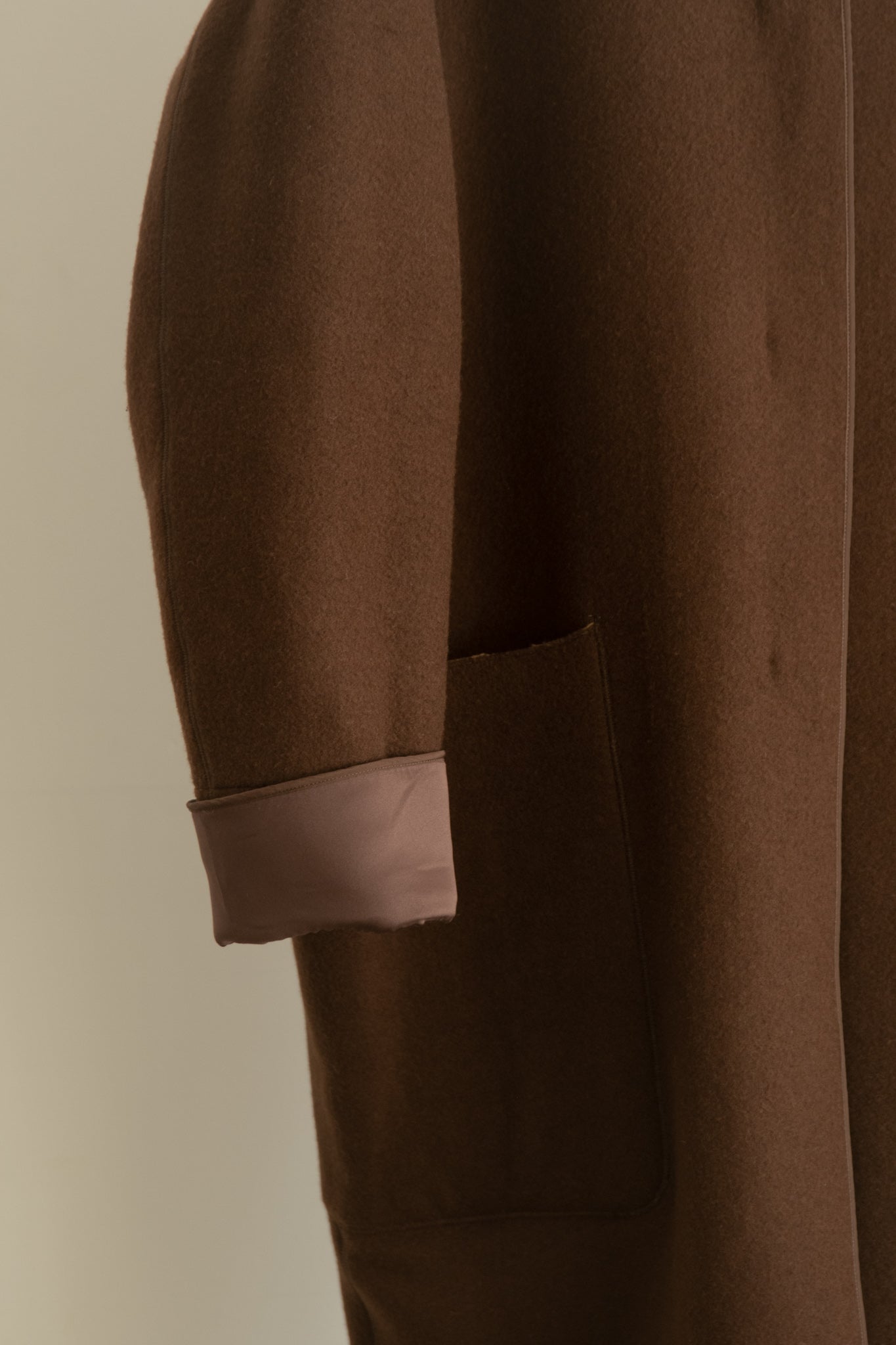 reversible wool long coat