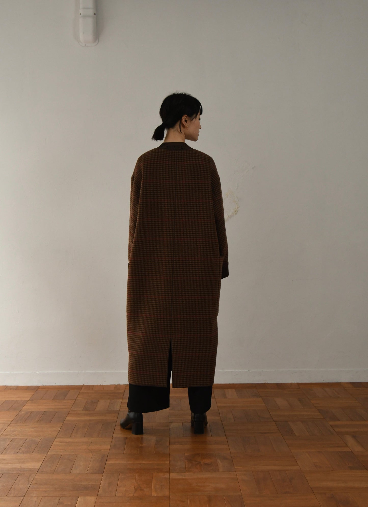 reversible wool long coat