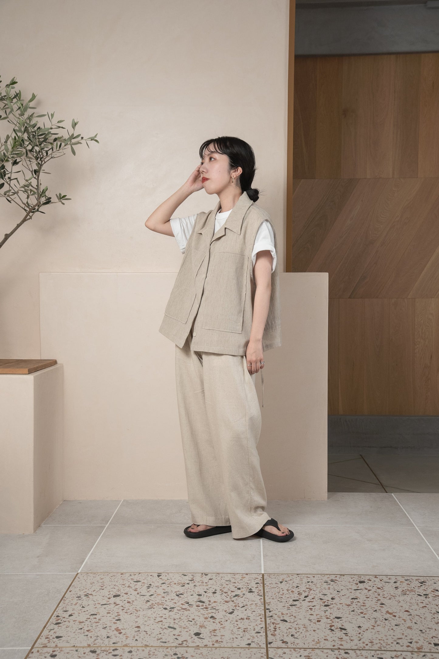 no sleeve blend shirt vest