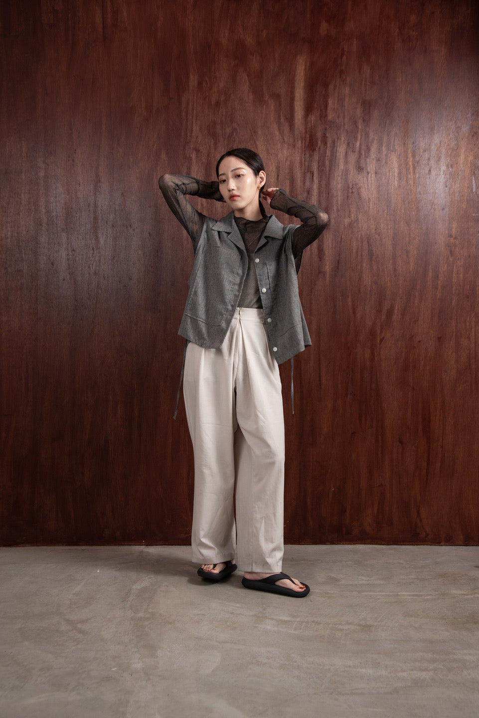 no sleeve blend shirt vest