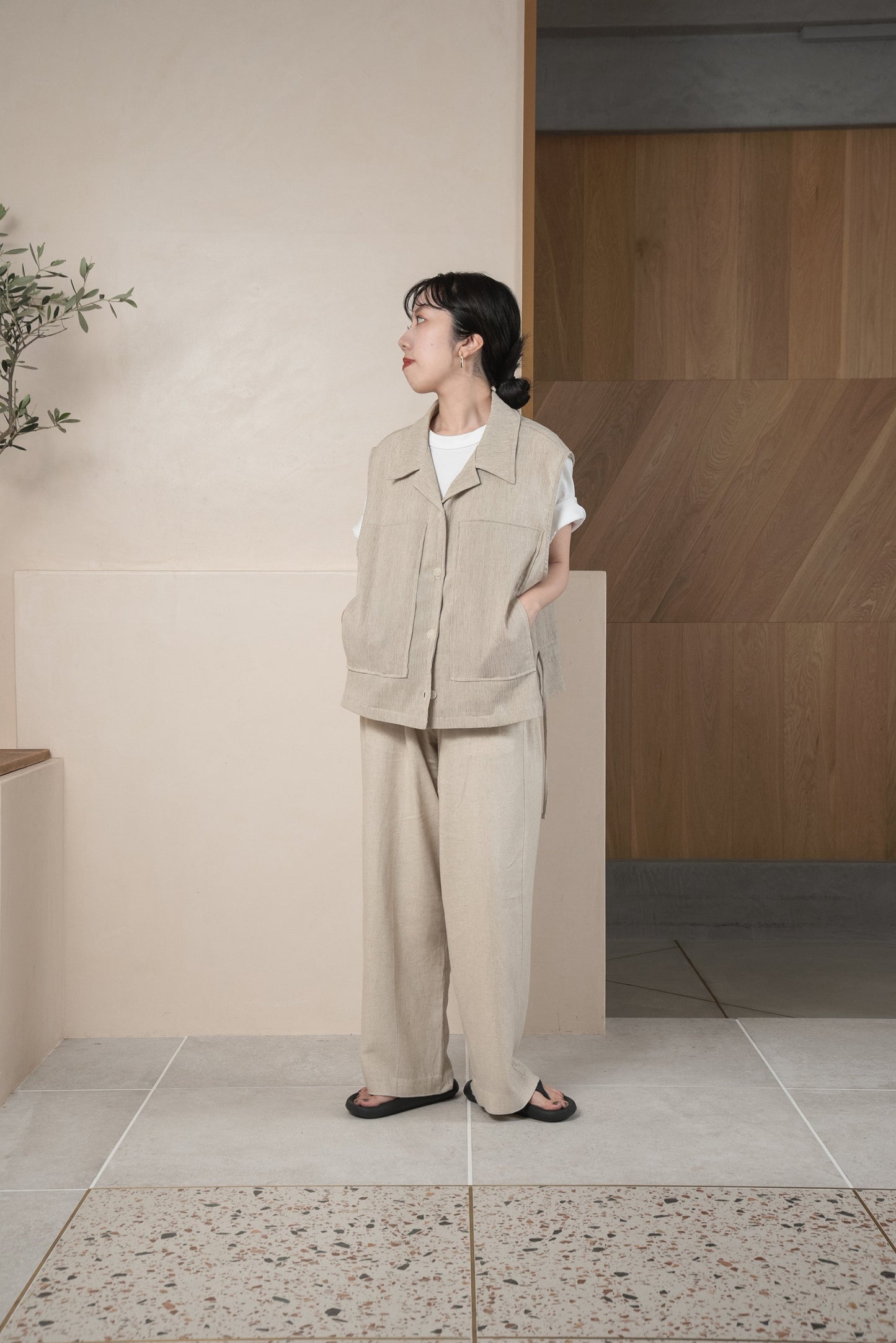no sleeve blend shirt vest