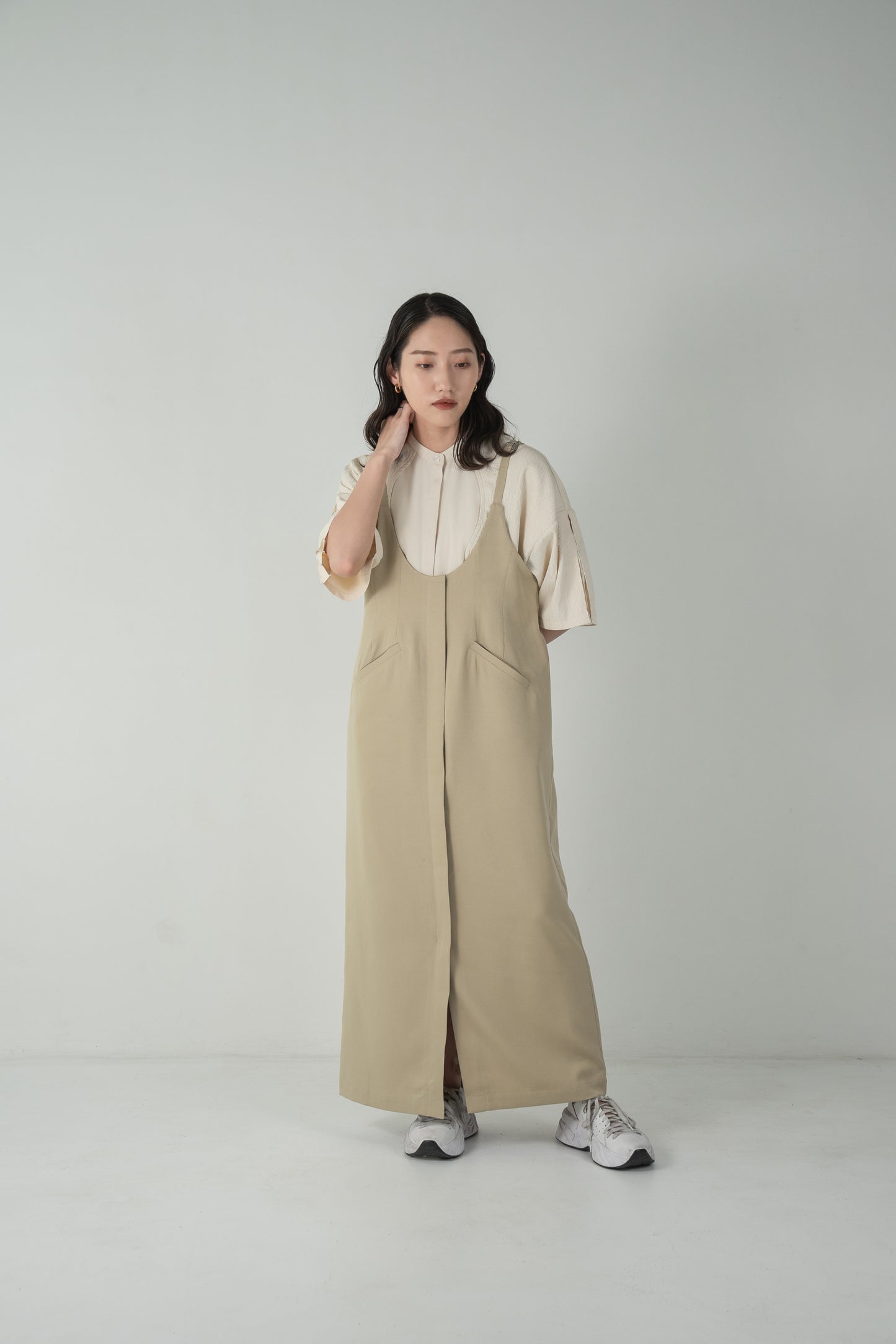 front pocket jumper skirt