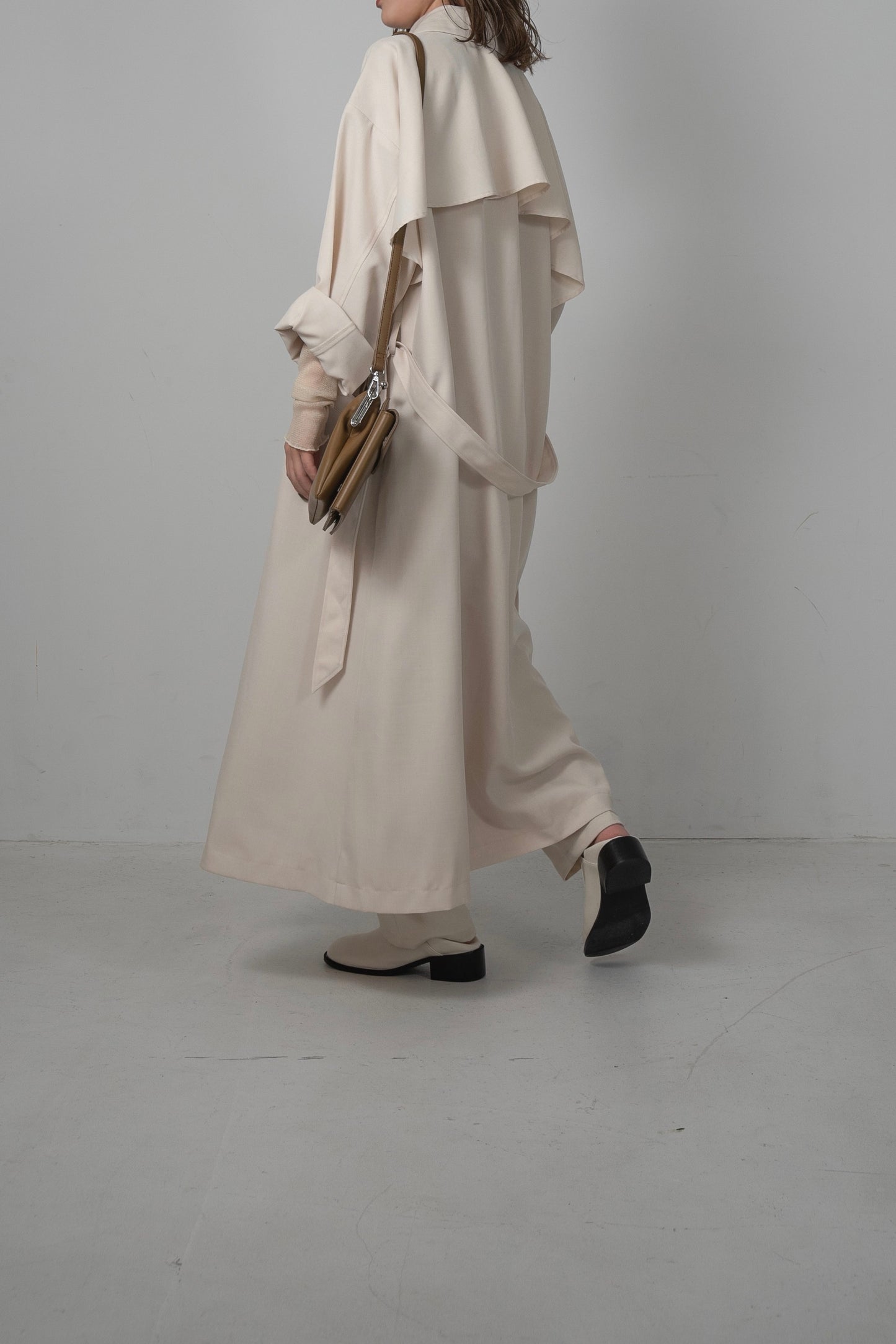 back flare light trench coat