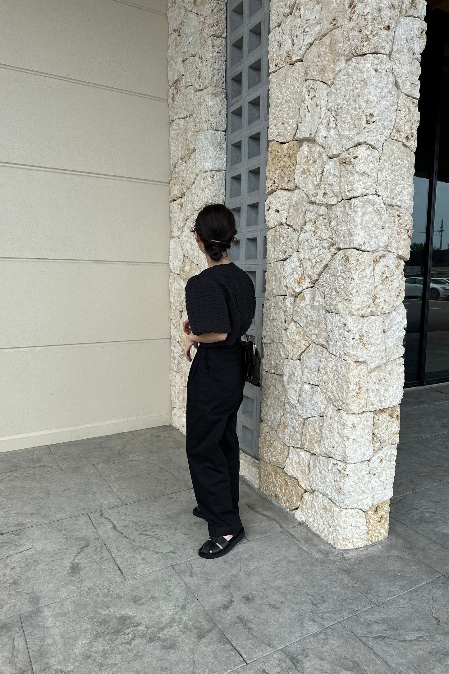 basic tuck straight pants