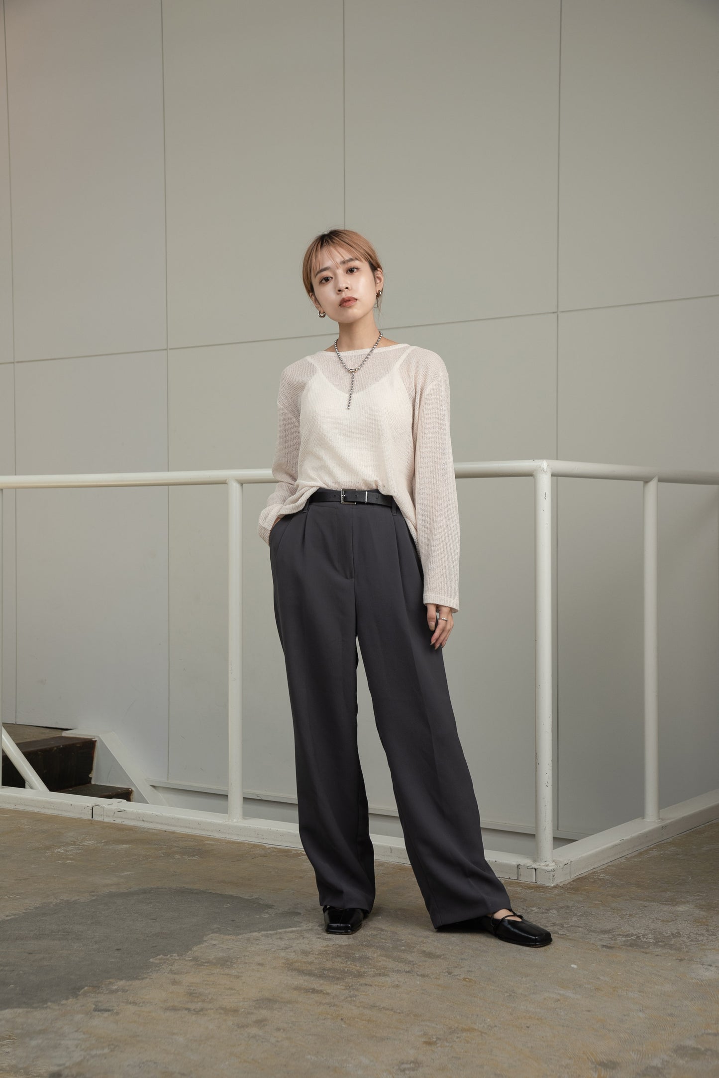 natural sheer knit tops