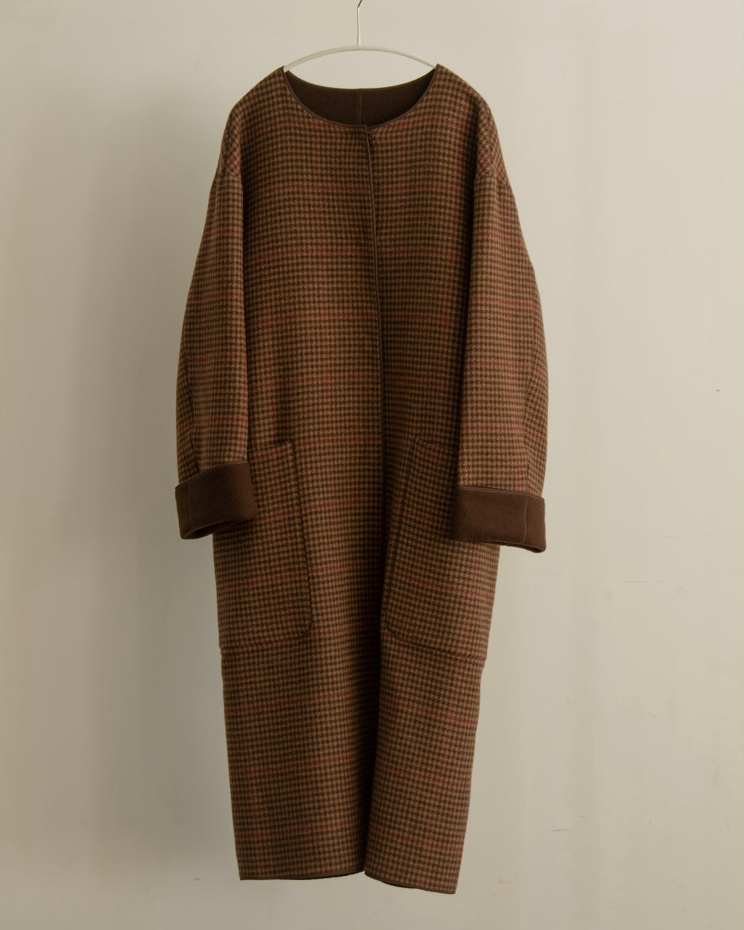 reversible wool long coat
