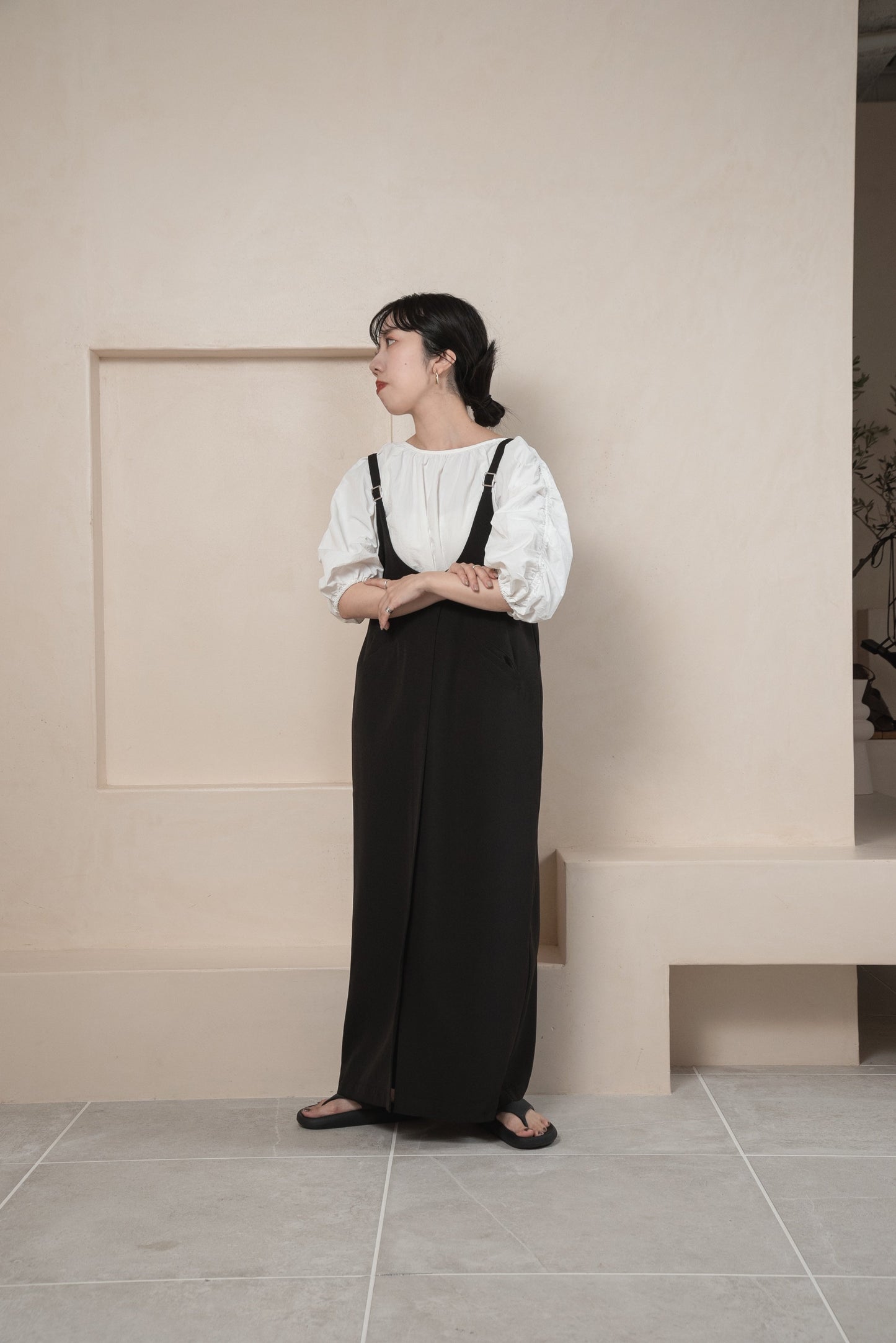 raglan sleeve gather blouse