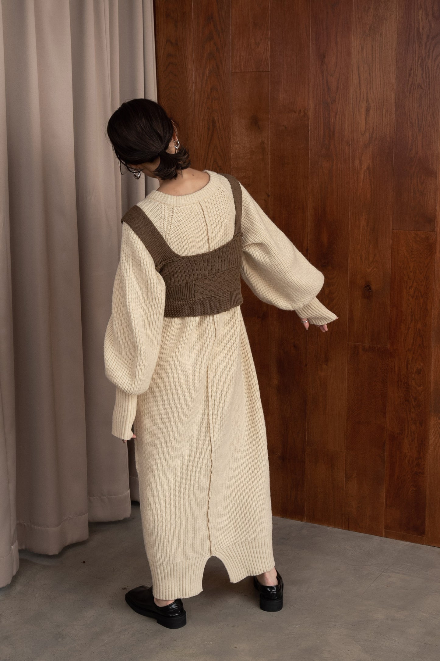 patchwork knit bustier