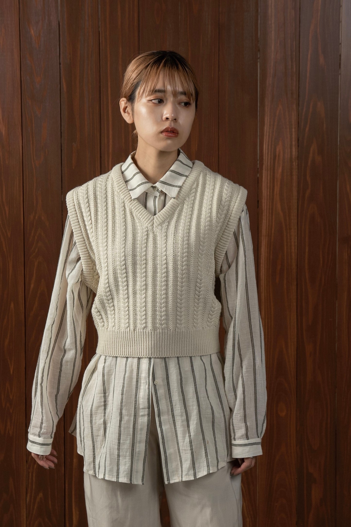 chunky knit vest