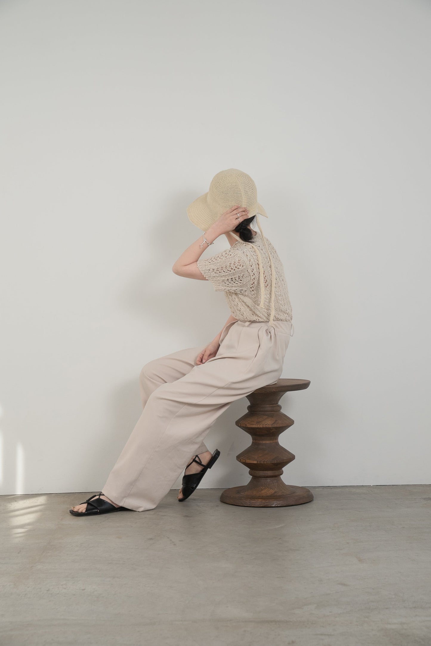 back ribbon straw hat