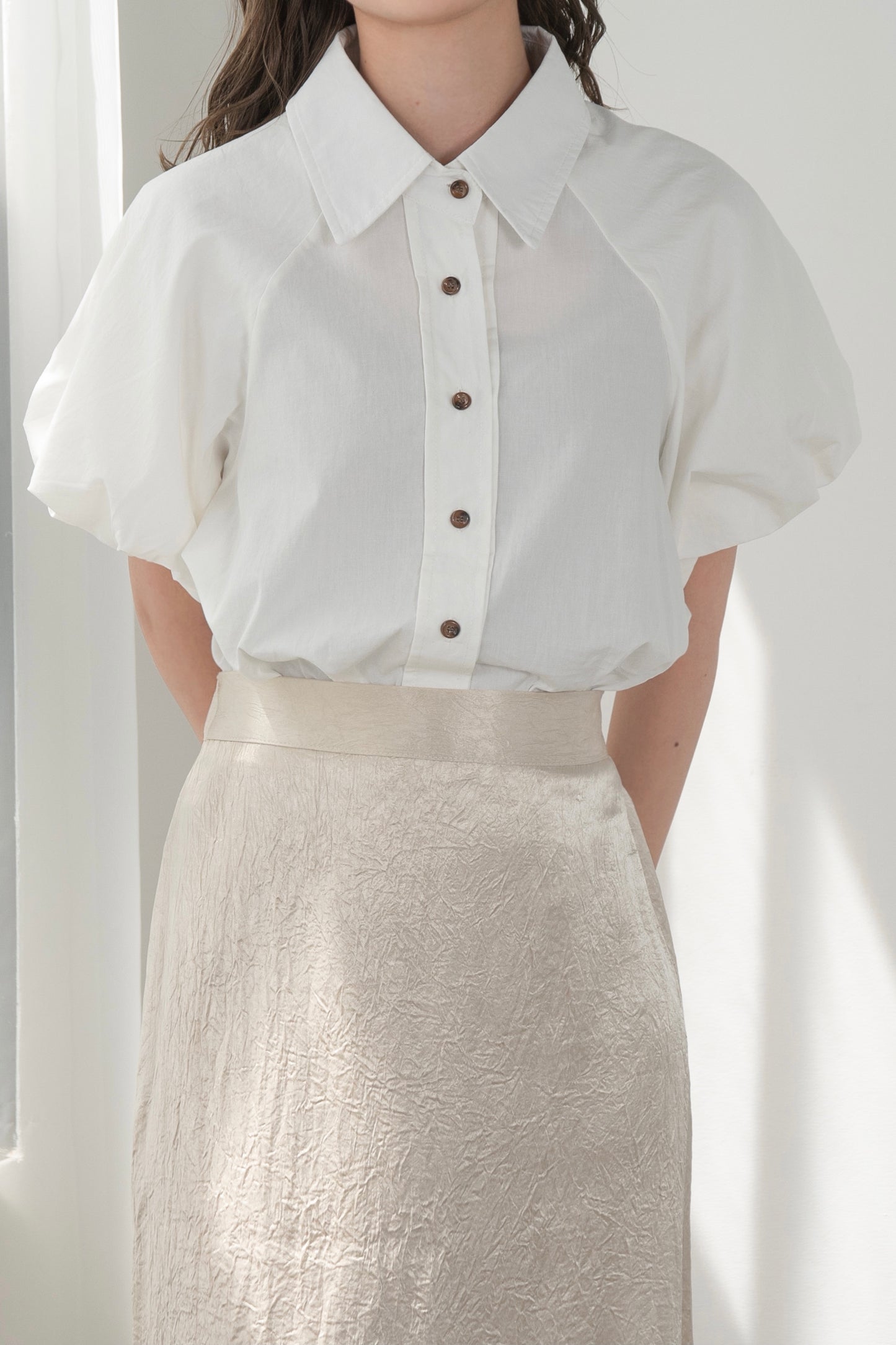 puff sleeve shirt blouse