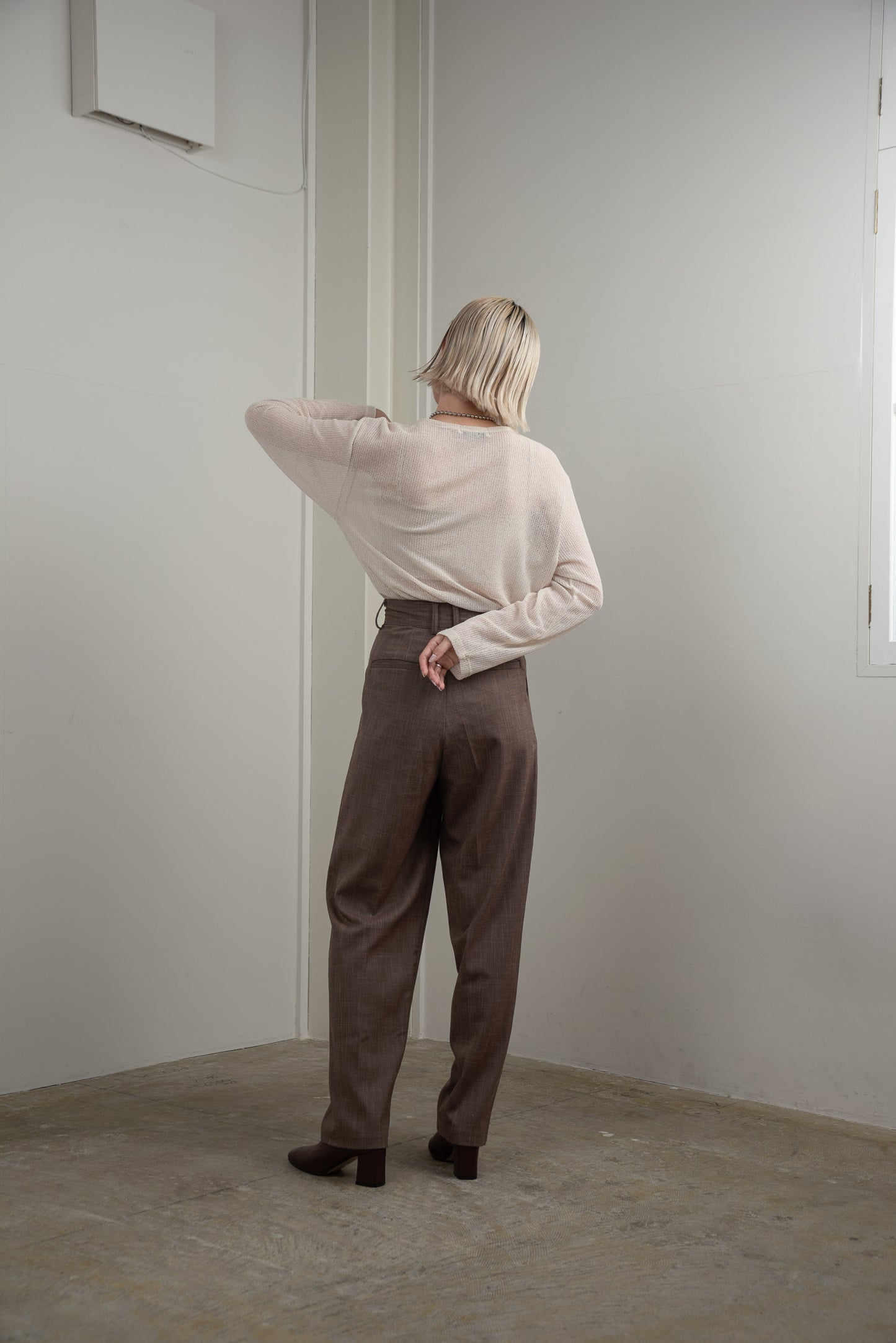 natural sheer knit tops