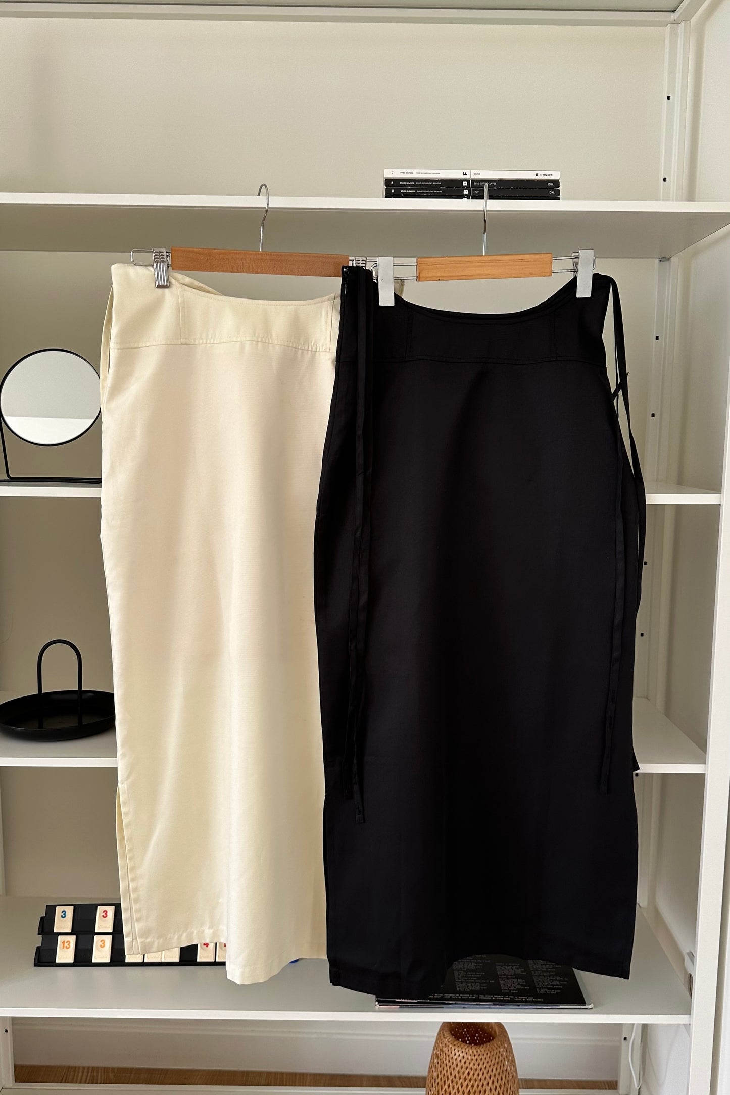 double strap twill skirt