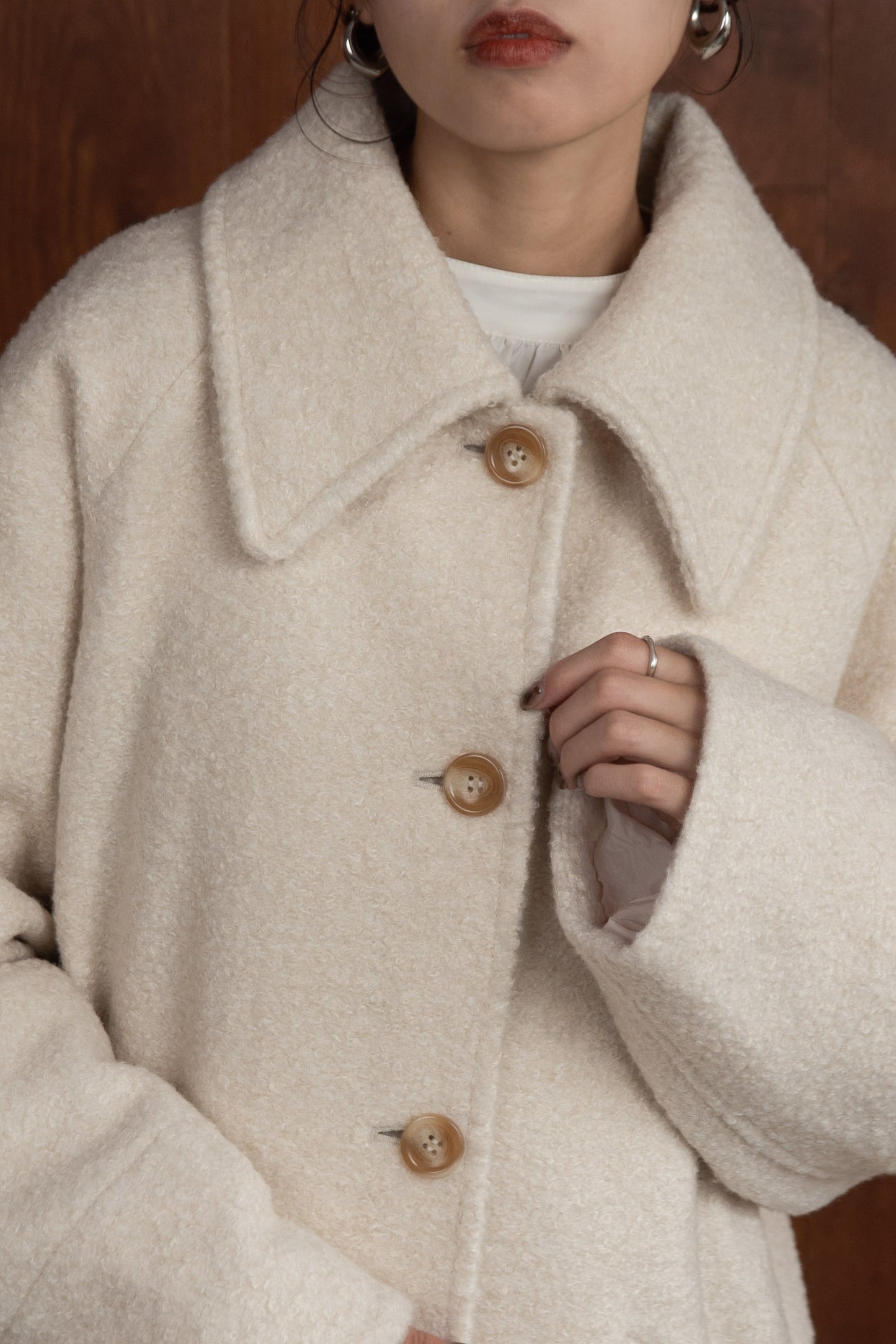 soutien collar shaggy coat