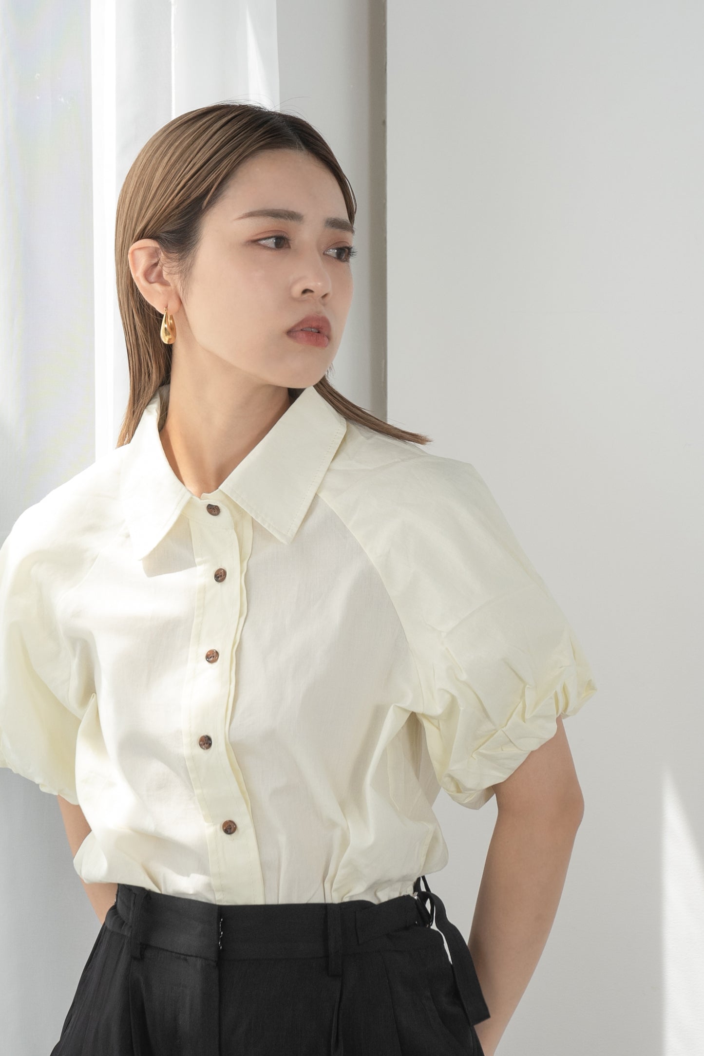 puff sleeve shirt blouse