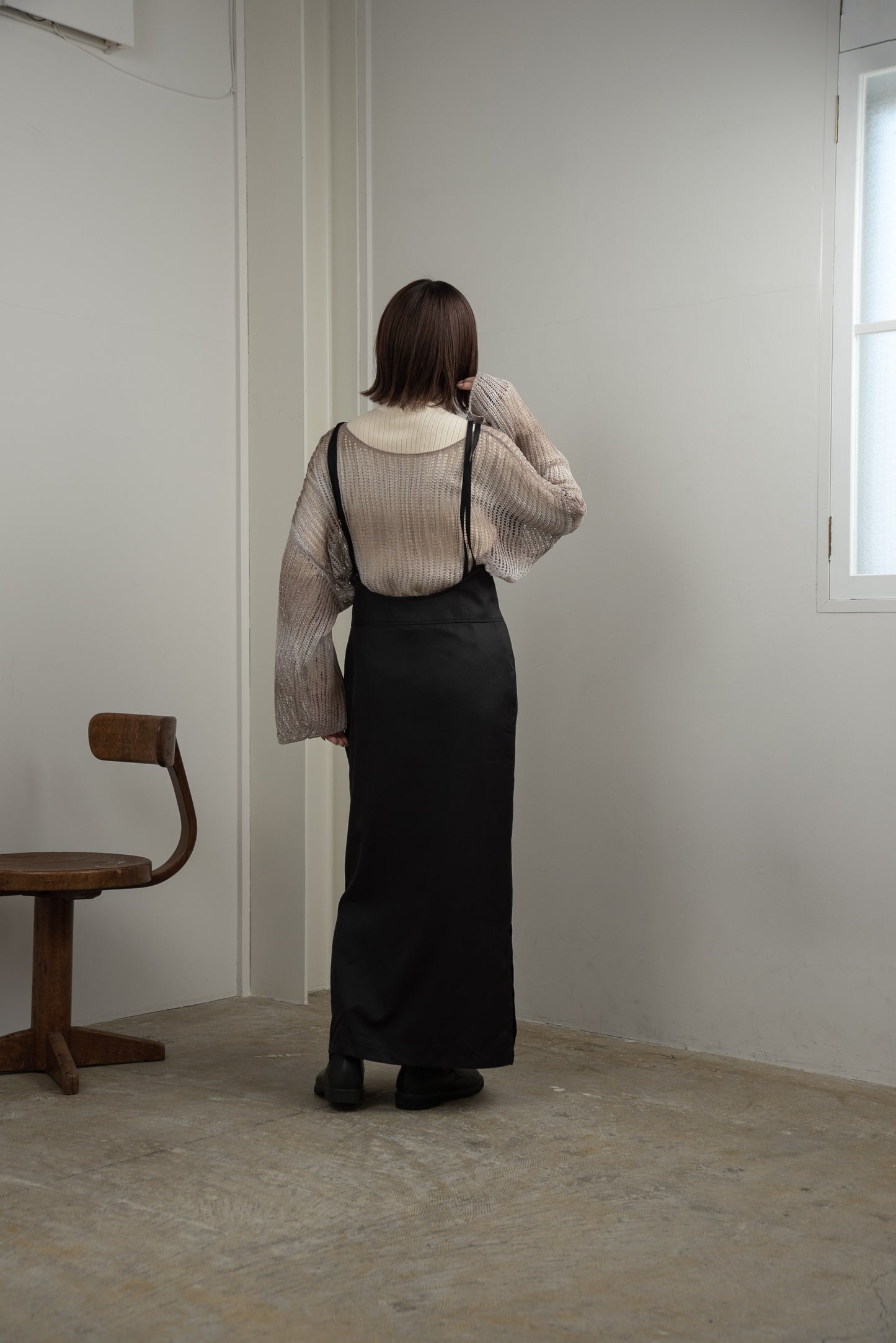 double strap twill skirt