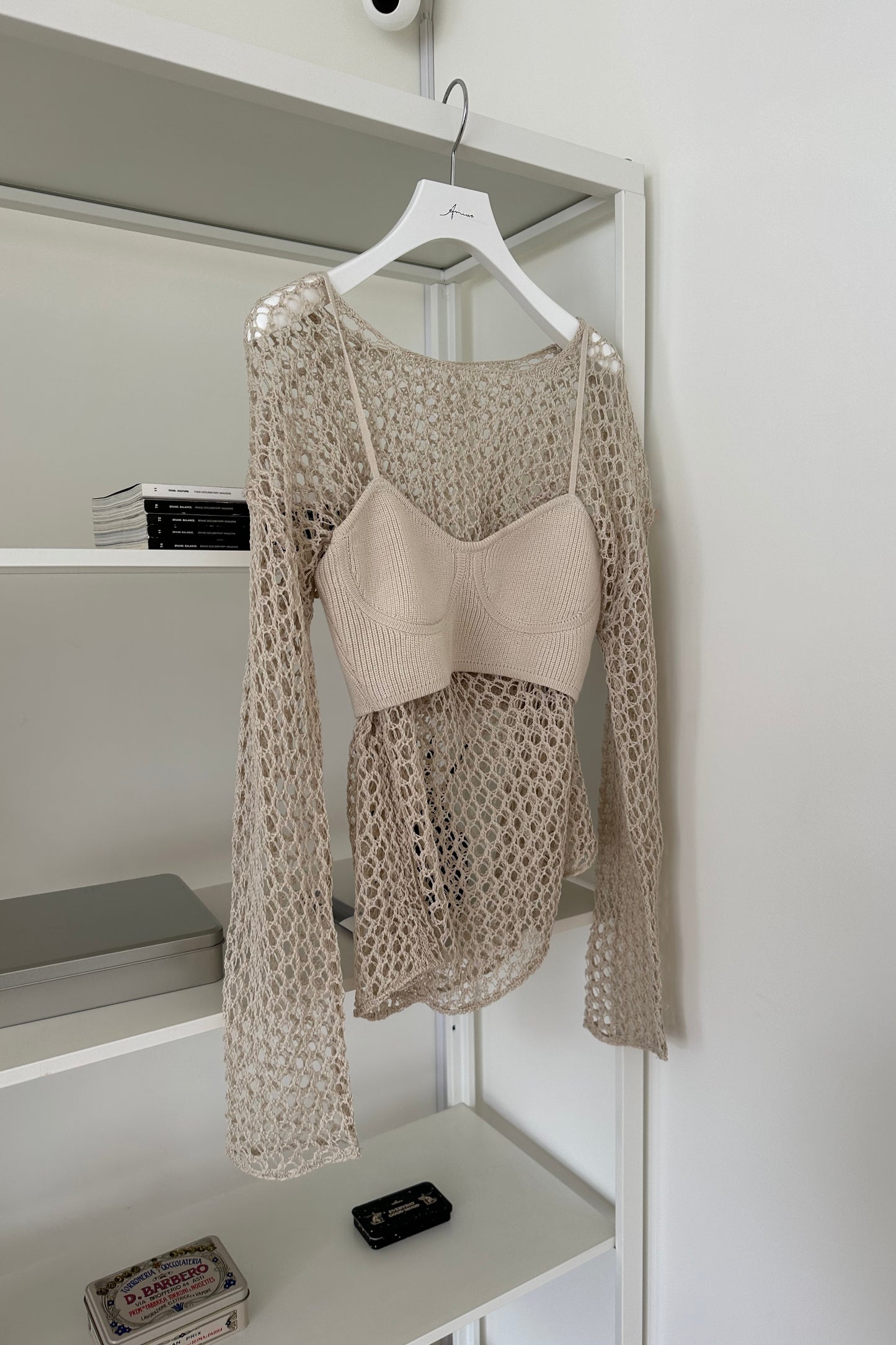 slim strap lingerie knit bustier