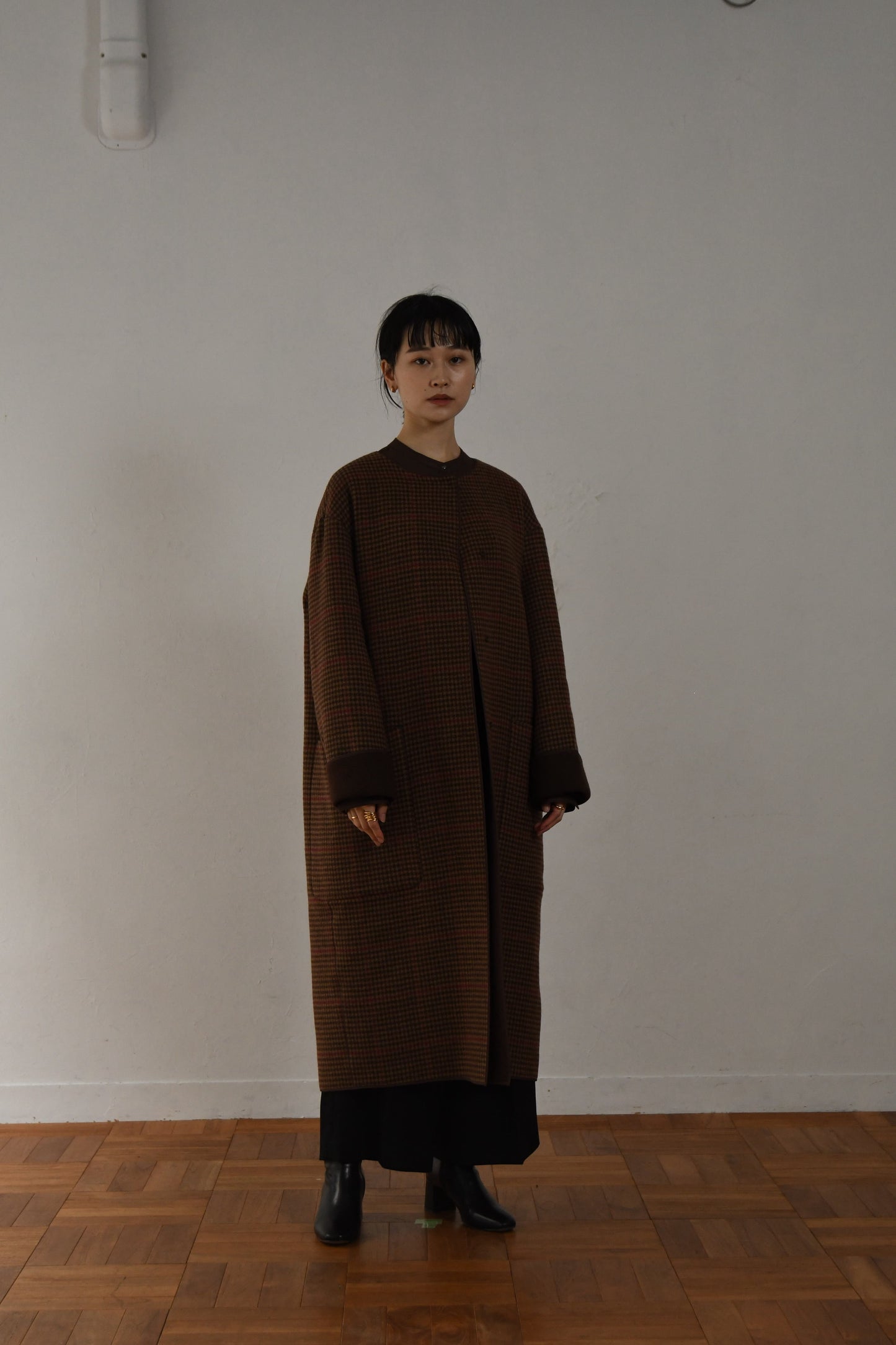 reversible wool long coat